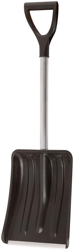 Лопата для уборки снега "Актив-Авто" 365х260х900мм укороченный съемный алюм. черенок; пластик. 68106