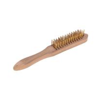 Щетка по металлу с деревянной ручкой 5 рядов 280мм Kranz KR-91-1258