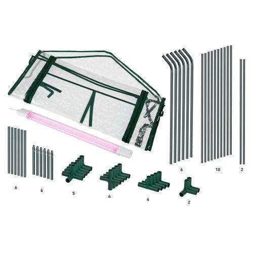 Теплица GA-House-medium со светильником в компл. 1800х900х900мм 2 отсека Green Apple Б0063840