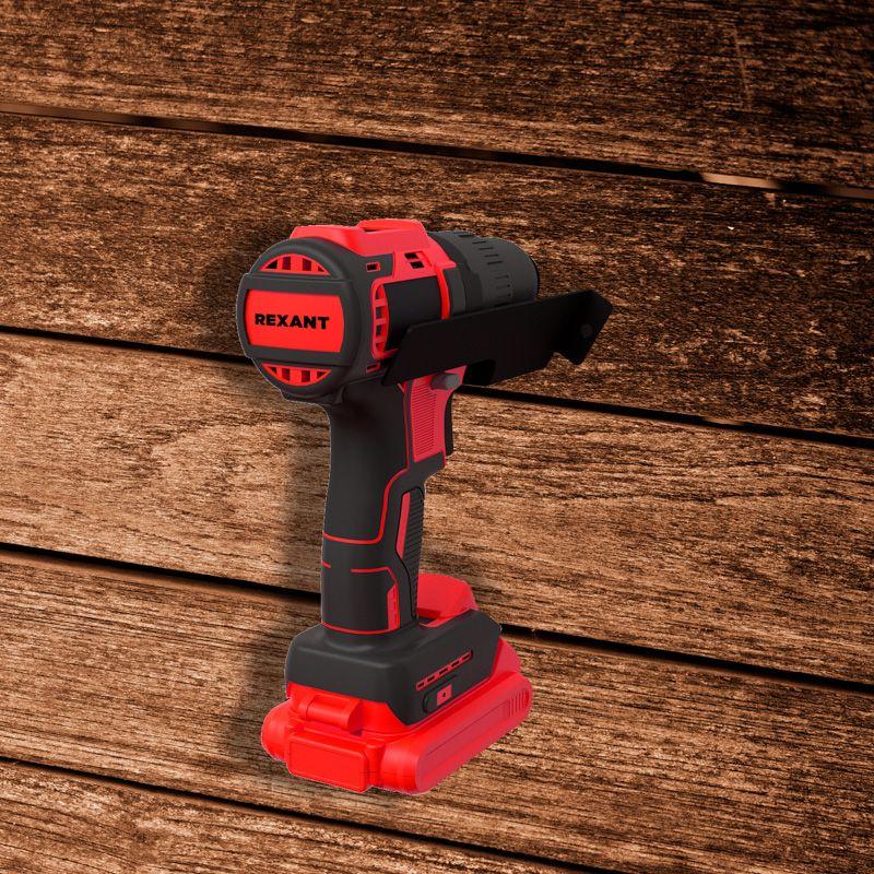 Держатель для шуруповертов настенный прямой черн. Rexant 38-0684