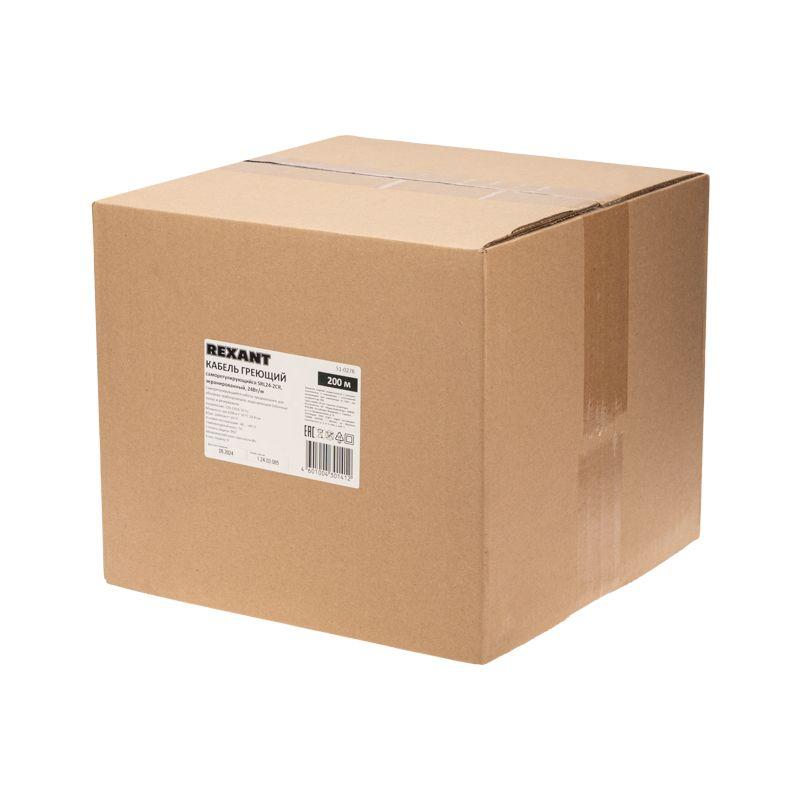 Кабель греющий (нагрев.) саморег. SRL24-2CR экранированный 24Вт/м 0.9кв.мм/70м 200м Rexant 51-0278