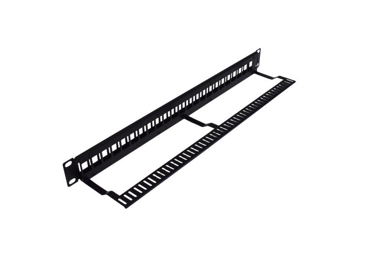 Патч-панель наборная 1U 24 порта с задним кабельным организатором TOKOV ELECTRIC TKE-PPFK-5E-1U-24P-UTP-CO